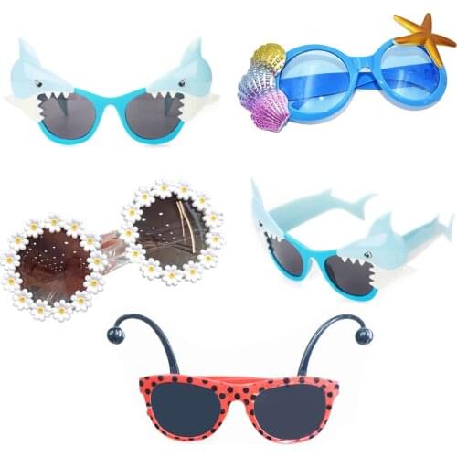 Funny Shark Starfish Shell Cartoon Crab Animal Party Sunglasses Novelty Glasses Fancy Dress Photo Props For Adults Kids