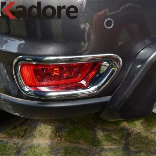 For Dodge Journey JCUV 2013 2014 ABS Chrome Rear Tail Foglight Lamp Cover Trim Fog Light Frame Car Styling Accessories 2pcs