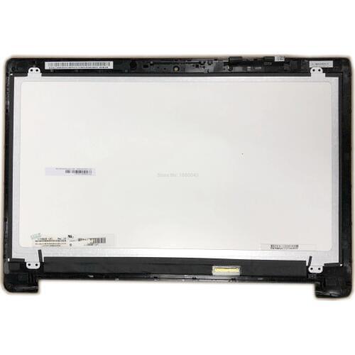 LCD Touch Screen Digitizer Glass Assembly with Frame Bezel Replacement For Asus TP550L TP550LA Laptop FP-TPAY15611A-01X BLACK