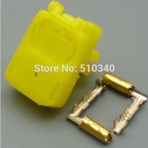 1set .2 yellow plug hole airbag airbag two mating connector terminal