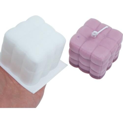 1 PC Magic Ball Candle Silicone Mold, 3D Cube Mousse Cake Mold, Chocolate Jelly Mold 10383350