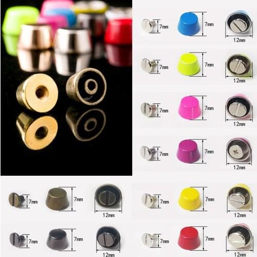 10Sets HOT 10mm 12mm Screw Back Rivets Studs Metal Bucket Shape Nail Stud for Garment Leather Craft Belt Wallet Decoration Parts