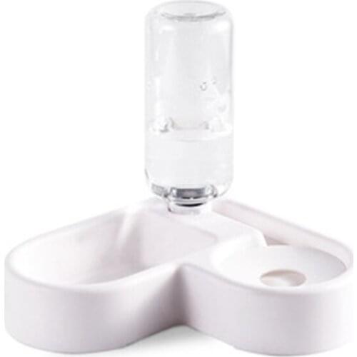 2pcs/lotPet bowl saves space and reduces side turning wet mouth cat bowl pet automatic drinking water feeder