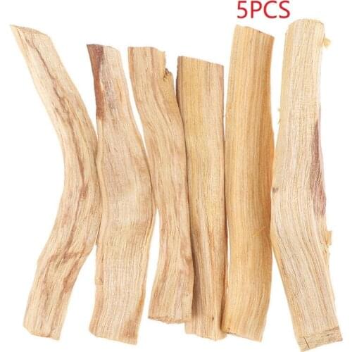 5Pcs Palo Santo Natural Incense Sticks Wooden Smudging Stick Aromatherapy Burn Wooden Sticks