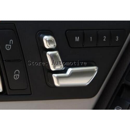 ABS Chrome Seat Adjust Button Switch Cover For Mercedes Benz W204 W205 W212 W218 X204 X166 C E GLK GL ML Class Accessory Sticker