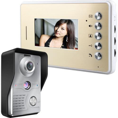 Free Shipping! MOUNTAINONE 4.3 Inch Video Door Phone Doorbell Intercom Kit 1-camera 1-monitor Night Vision