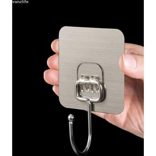 Large hook, strong viscose wall hanging kitchen wall hook, non-perforated hook, door rear hanging hook