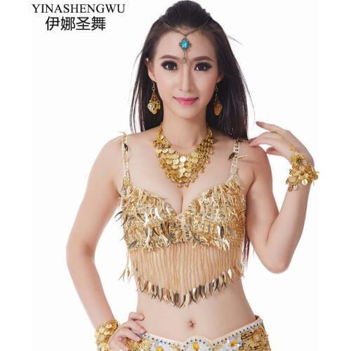Hot Belly Dance Bra Six Diamonds Hanging Bra Belly Dance Beauty Back Clothing Tops 9Colors