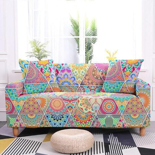 Sofa Couch Slipcovers Bohemia Sofa Cover Stretch Sofa Covers For Living Room Mandala Slipcovers Sofa Protector 1/2/3/4 seater