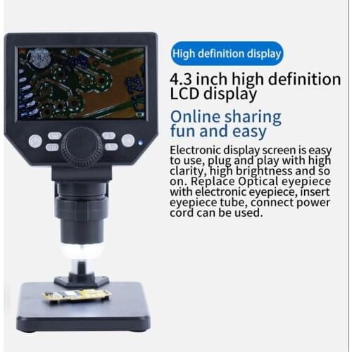 AD208 Digital Microscope Camera 1280 * 800 Electronic Microscope For Mobile Phone Repair Soldering 5-1200X Magnifier LCD Screen