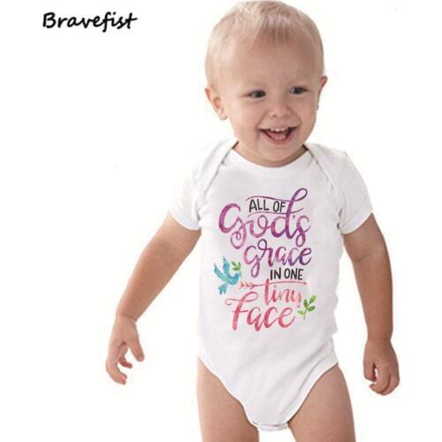 Newborn Baby Bodysuits Unisex Short Sleevele Baby Jumpsuit Cotton Baby Clothes Sets 0-24Months Colorful Letters Overalls Tees