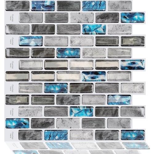 Erzaa Peel and Stick Backsplash Tile Kitchen,Bathroom Vinyl Sticker Wallpaper DIY 12''x12