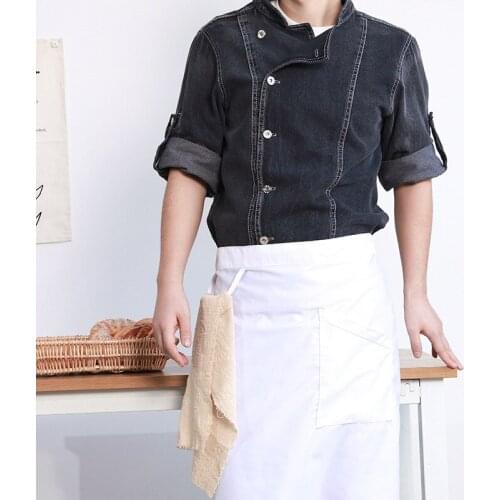 Apron Western Restaurant Chef Denim Overalls Restaurant Kitchen Baking Hotel Fashion