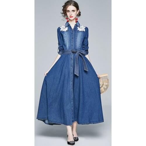 JSXDHK Fashion Denim Dresses