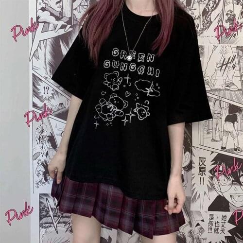 Japanese Anime Volleyball Teenager Streetwear Gothic Punk Womens T-shirt Tops Summer Harajuku Tee 90s Aesthetic Vintage Clothes