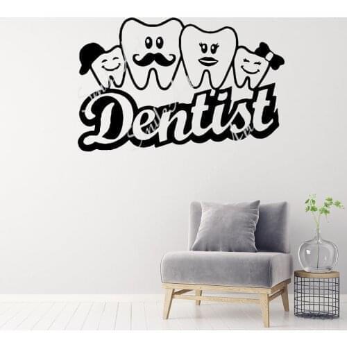 Cute teeth Decal Removable Vinyl Mural Poster For Living Room Kids Room Decoration Accessories