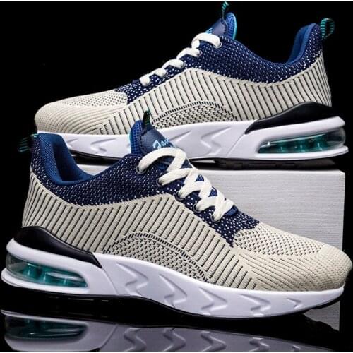 Spring Mens Shoes New Casual Sneakers Fashionable All-Match Breathable Mesh Running Comfortable Trend Cushion Shoe