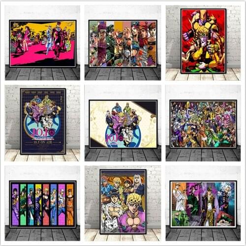 JoJo s Bizarre Adventure Action Japan Anime Kid Comic Paintings Poster And Prints Art Wall Pictures Home Decor quadro cuadros