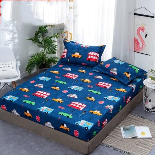 Cartoon Printed Waterproof Diaper Bed Sheet With Elastic Band, All-Inclusive Fitted Sheet, Suitable For Children And Teenagers