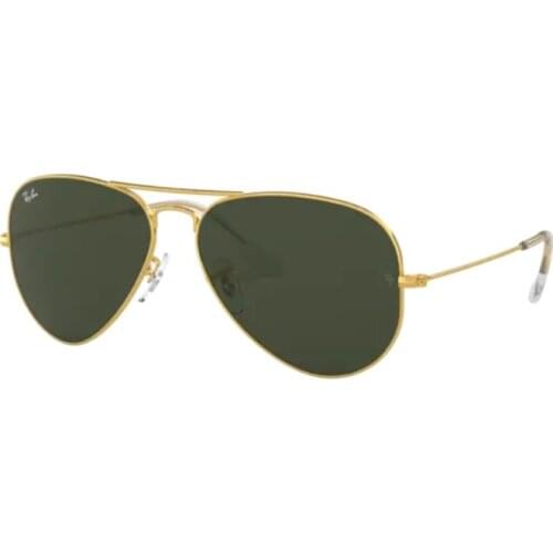 Rayban Aviator 3025 L0205 58 Pilot Sunglasses Gold Frame G-15 Green Lenses High Quality Vision Unisex Vintage Sunglass 2021