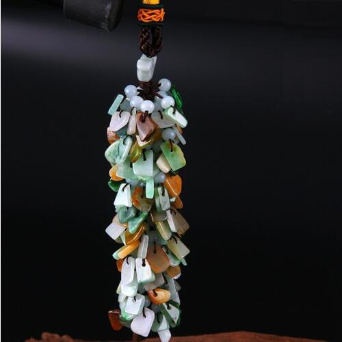 Genuine Myanmar raw emerald colorful green jade pendant jade pendants jadeite jade jewelry car accessories