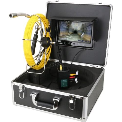 Industrial Endoscope Auto Self Leveling 512hz Locator Sonde Camera Pipe Inspection Meter Counter 10 Inch Monitor 22mm Camera