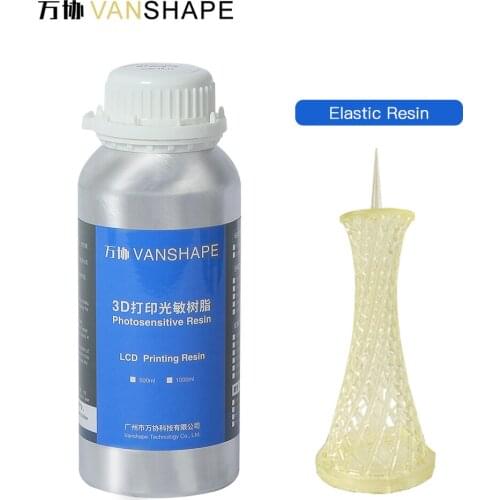 Vanshape 3D Printer Elastic Resin Tear-Resistant Fast Curing LCD UV 405nm Wavelength 1L Resina