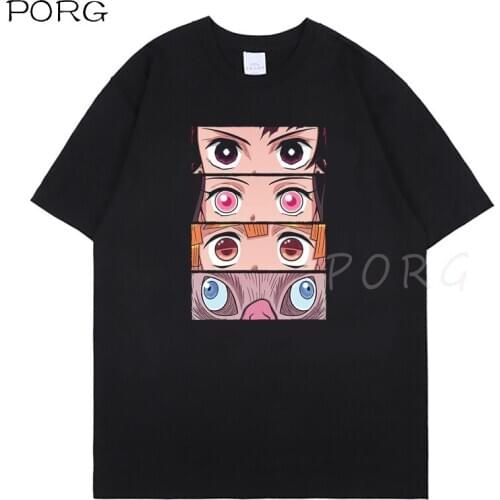 Demon Slayer Funny Cartoon T Shirts Men Casual Graphic Tshirt Man Kimetsu No Yaiba Cool Anime Streetwear Hip Hop T-Shirt Male