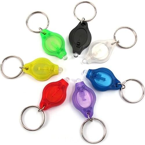 1pcs Mini Keychain Squeezer Light Lamp Micro LED Flashlight Keychain Torch Outdoor Camping Emergency Keychain Light Random Color