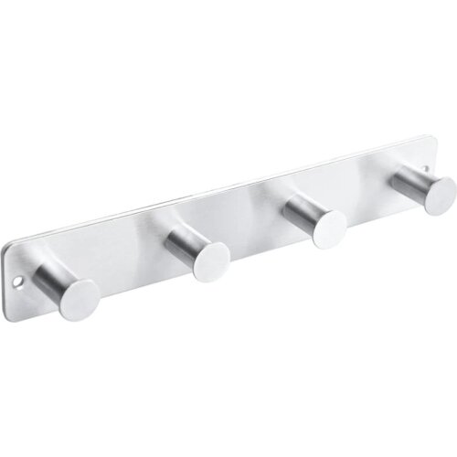 1Pack Stainless Steel Coat Hooks Screw-in & Stick-on Rustproof Coat Racks for Wall Mounted, Door Hangers for Bedroom