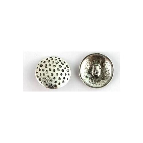 100PCS Tibetan Silver Color Hammered Button Beads 19mm A20728