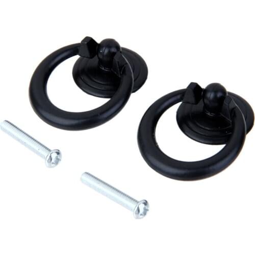 2PCS Retro Single Hole Knob Door Bin Dresser Wardrobe Ring Pull Handle