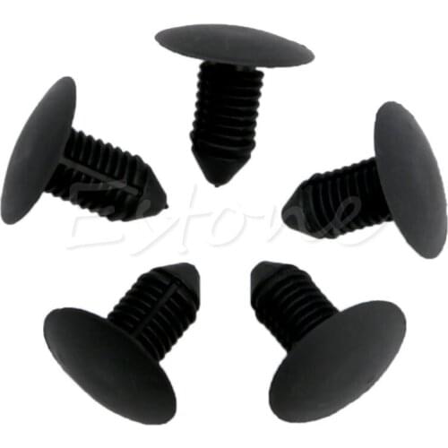 20 x Car Bumper Fender Plastic Rivets 10mm Hole Black Fasteners for Ford New J60F