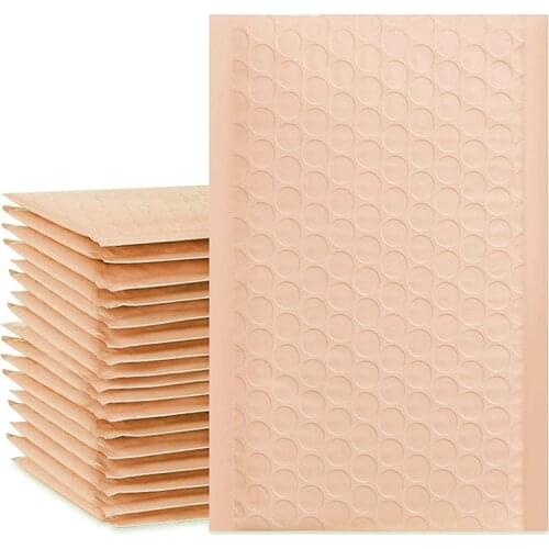 50pcs Bubble Mailers Nude Pink Poly Bubble Mailer Self Seal Padded Envelopes Gift Bags Packaging Envelope Bags For Book and gift
