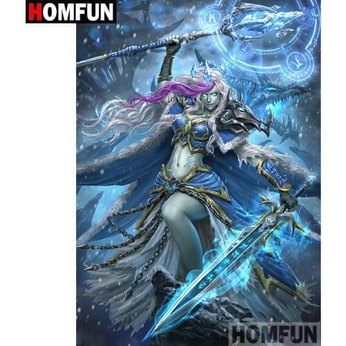 HOMFUN 5D DIY Diamond Painting Full Square/Round Drill "Cartoon warrior" Embroidery Cross Stitch gift Home Decor Gift A09135