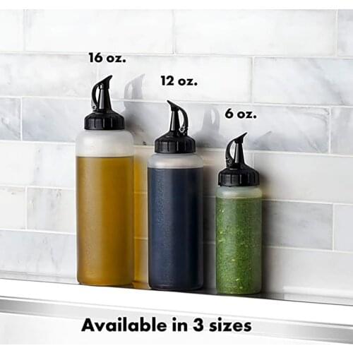 Hot Condiment Squeeze Bottles For Ketchup Mustard Mayo Hot Sauces Olive Oil Bottles Kitchen Gadget Plastic Squeeze Squirt Bottle