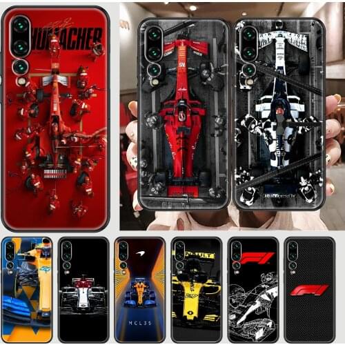 Formula 1 F1 Phone case For Huawei P Mate P10 P20 P30 P40 10 20 Smart Z Pro Lite 2019 black painting hoesjes tpu back trend