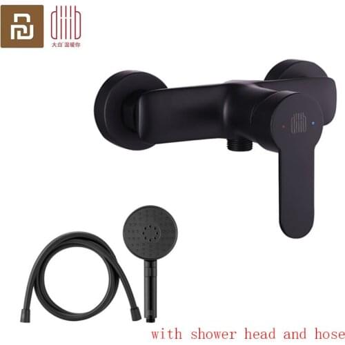 Diiib Dabai Black Shower Bath Faucet Wall Mounted Mixer Valve Tap Temperature Control Hot and Cold From Xiaomi Youpin