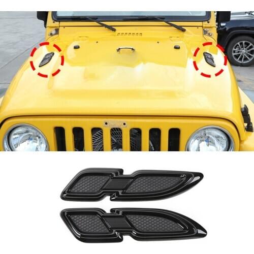 For Jeep Wrangler TJ 1997-2006 Fender Decoration Car Decoration Protection Stickers Car Exterior Accessories Red Chrome Black