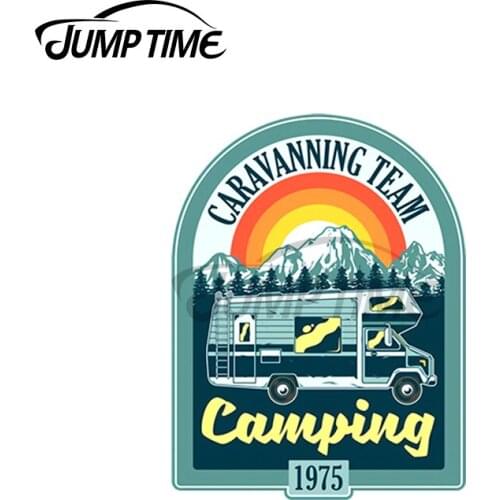 JumpTime 13 x 4.5cm For Camping 1975 Auto Decal Fashion Occlusion Scratch Vintage Car Stickers Suitable for Fold GTR EVO SX