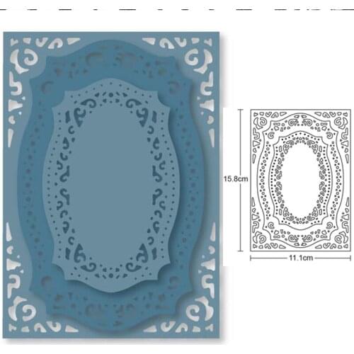Lace Background Photo frame metal cutting dies stencil dies for DIY dies scrapbooking embossing die paper card making craft dies