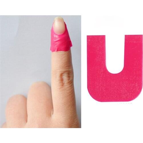 RIKONKA 1Sheet U Shape Polish Varnish Protector DIY Spill Proof Nail Tool for Manicure Durable for Nail Art Painting