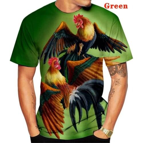 Men Women Fashion T Shirt Funny Chicken Tshirt 3d Print T-shirt Casual Short Sleeve Tees Tops O-Neck