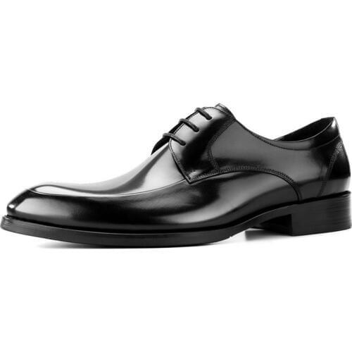 Top Brand Men Pointed Toe Oxford Shoes Business Genuine Leather Dress Shoes Retro Quality Wedding Party Footwear Plus Size 45