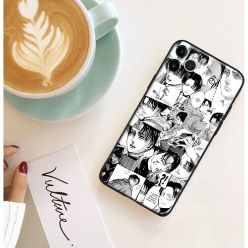 Levi Ackerman Attack on Titan Soft Silicone for IPhone Se 6 7 8 Plus X XR XS 11 12 Mini Pro Max Glass TPU Phone Case Cover Shell