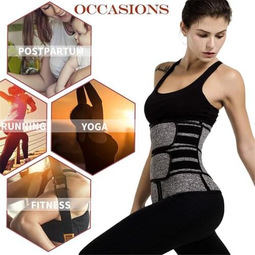 Men Women Sports Neoprene Sauna Zipper Waist Trainer Weight Loss Cincher Body Shaper Tummy Control Strap Slimming Fitness Belt