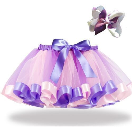 New Tutu Skirt Baby Girl Skirts 2-11Y Princess Mini Pettiskirt Party Dance Rainbow Tulle Skirts Girls Clothes Children Clothing