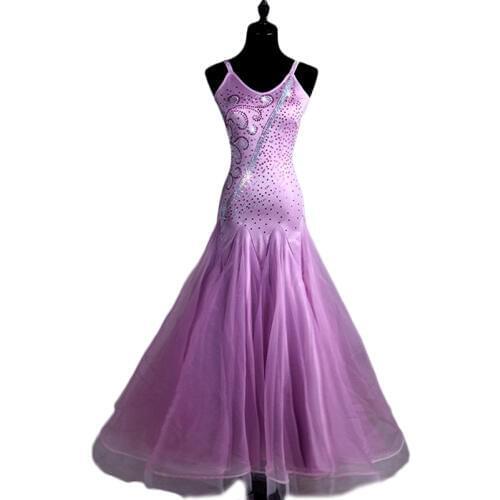 Newest Adult Modern Dance Dress Competition Dress With Diamond Ballroom dancing Dress Waltz / tango / foxtrot Dance Dresses