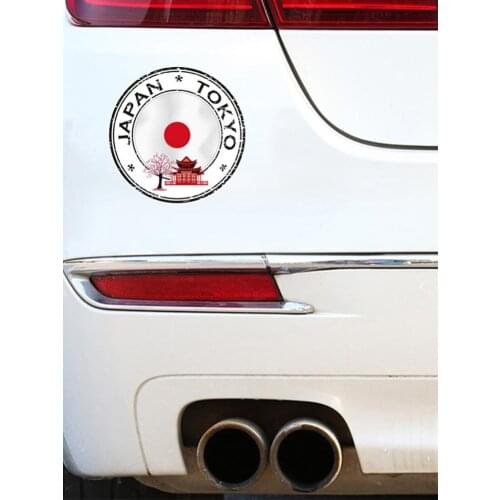 New Car Rear Sticker Japan Tokyo Round Sticker Helmet Decal Waterproof Non-fading Self-adhesive Decorate Car