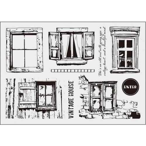 Window Transparent Clear Silicone Rubber Stamp Seal DIY Scrapbooking photo Album A0738